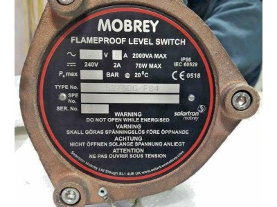 MOBREY FLAME PROOF LEVEL SWITCH S275DG/F84
